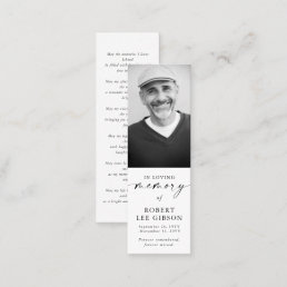 In Loving Memory Funeral Memorial Bookmarks Card