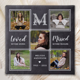 In Loving Memory Funeral Memorial Photo Collage Button