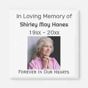 In Loving Memory Funeral Memorial Photo Magnet