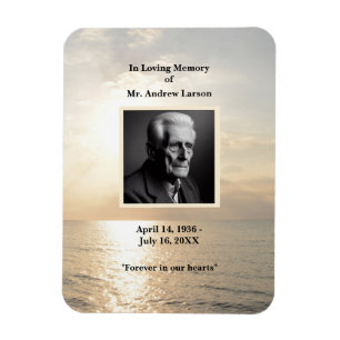 In Loving Memory Funeral Memorial Photo Magnet