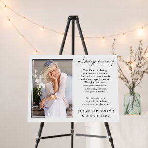 In Loving Memory Funeral Memorial Photo Sign