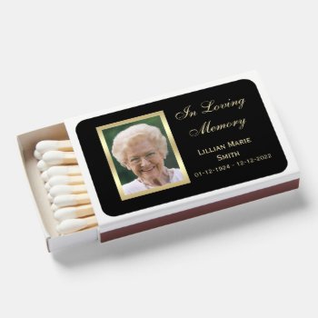 In Loving Memory Funeral Memorial Service Matchbox Matchboxes by sympathythankyou at Zazzle
