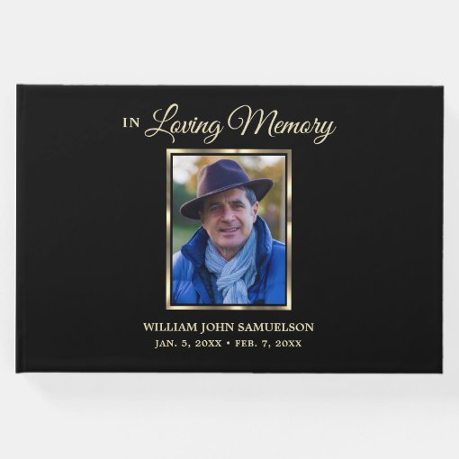 In Loving Memory Funeral Memory Memorial Guest Book | Zazzle