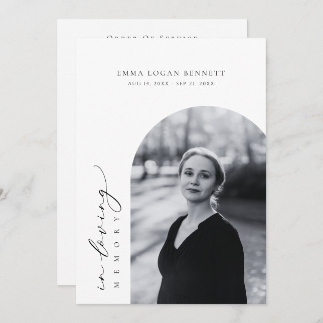 In Loving Memory Funeral Order Of Service Program (Front/Back)