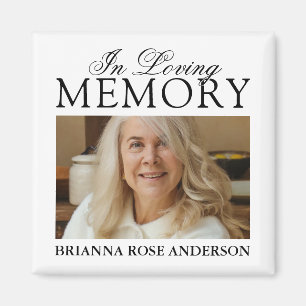 In Loving Memory Funeral Photo Magnet