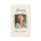 "In Loving Memory" Funeral Photo Prayer 