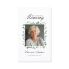 "In Loving Memory" Funeral Photo Prayer 