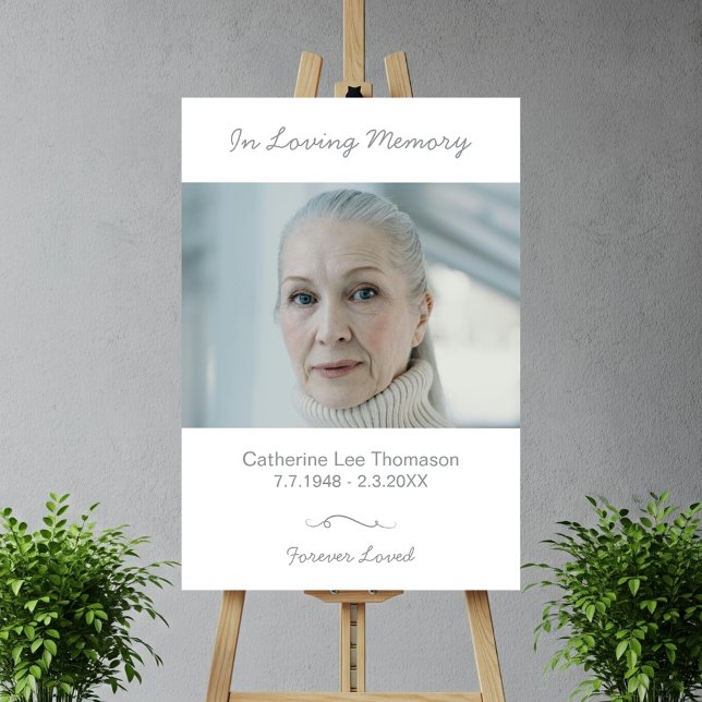 In Loving Memory Funeral Photo Sign (In Loving Memory Funeral Photo Sign
)
