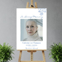 In Loving memory Funeral Picture Sign