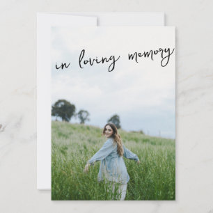 In Loving Memory Funeral Prayer Card