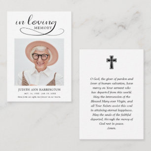 In Loving Memory Funeral Prayer Card
