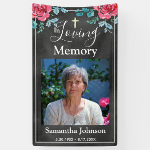 In Loving Memory Funeral Remembrance Banner