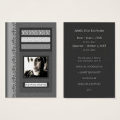 in loving memory funeral service announcements (Front & Back)