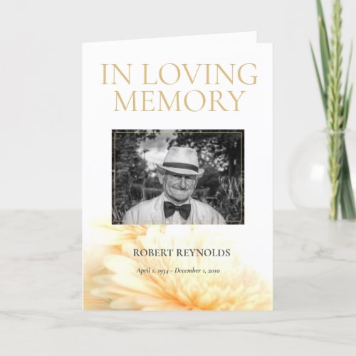 In Loving Memory Funeral Service Program Template