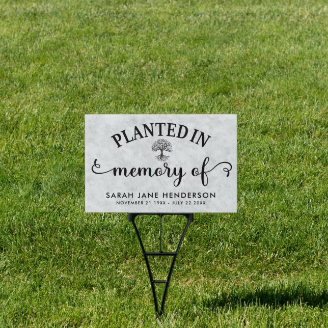 In loving Memory Garden Sign (Insitu)