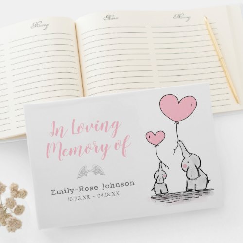 In Loving Memory  Girl Funeral Memorial Guest Book