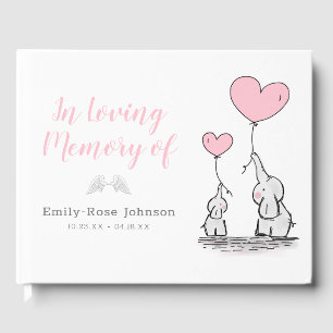 In Loving Memory Girl Funeral Memorial Guest Book