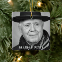 In Loving Memory Grandad Black White Photo