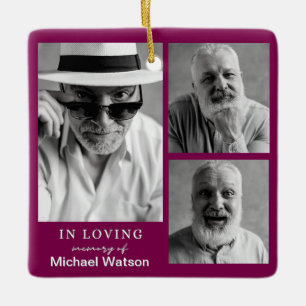 In Loving Memory Grandpa Funeral Memorial Keepsake Ceramic Ornament