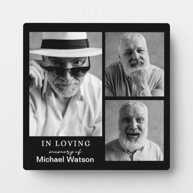 In Loving Memory Grandpa Funeral Memorial Keepsake Plaque (Front)