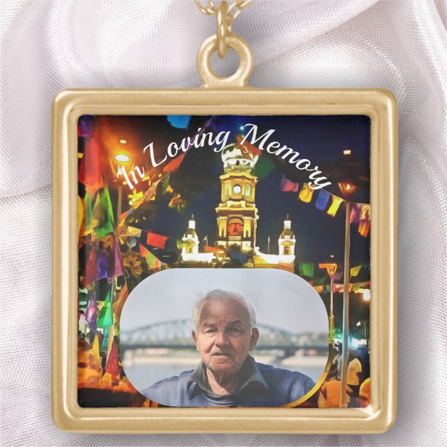 In Loving Memory Guadalupe Church PV-190130 Gold Plated Necklace (Creator Uploaded)