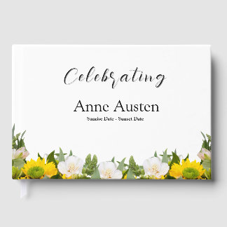 In Loving Memory Guest Book - Floral