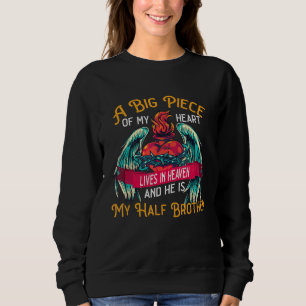 In Loving Memory Half Brother Angel Wing In My Hea Sweatshirt