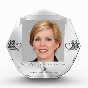 In Loving Memory, Heart and Roses, Beloved Photo Acrylic Award