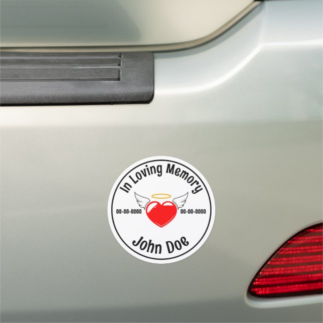 In Loving Memory Heart Car Magnet (In Situ)
