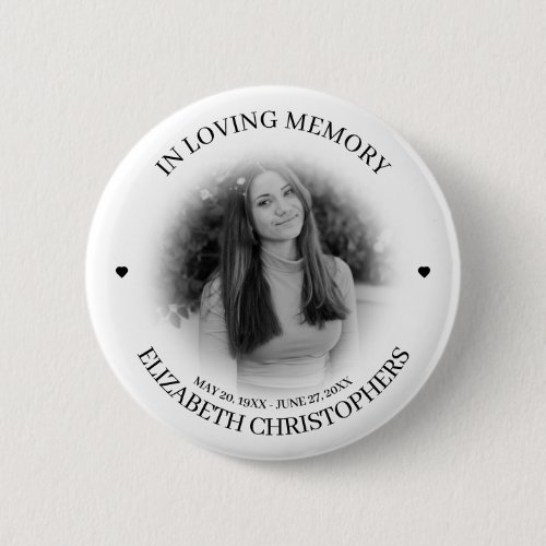 In Loving Memory Heart Custom Photo Memorial