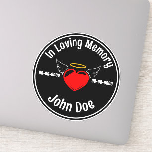 In Loving Memory Heart Dark Sticker