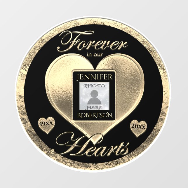 In Loving Memory Heart Memorial Wall Decal (Front)