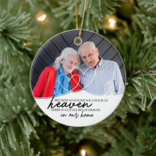 In Loving Memory – Heaven in Our Home custom photo Ceramic Ornament