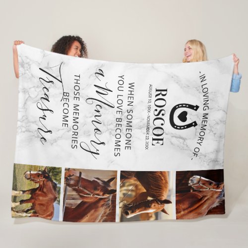 In Loving Memory Horse Memorial Fleece Blanket