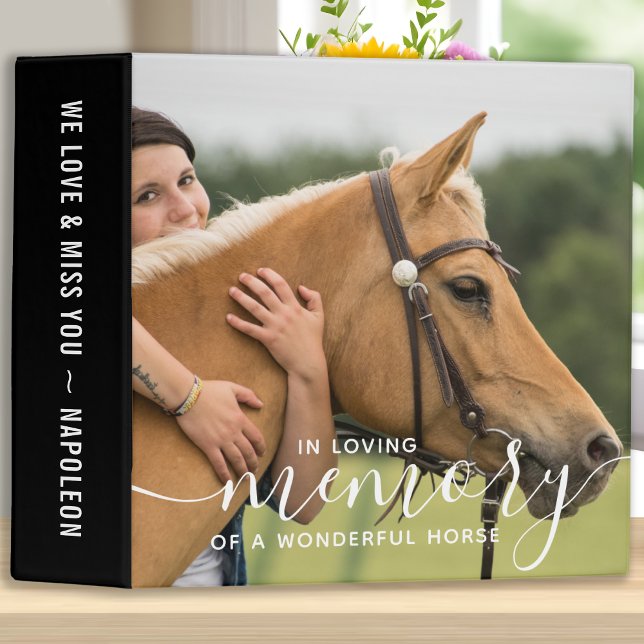 In Loving Memory Horse Memorial Photo Album 3 Ring Binder (Creator Uploaded)