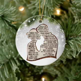 In Loving Memory Husband sympathy remembrance Ceramic Ornament