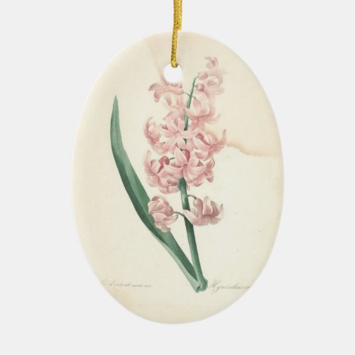 In Loving Memory Hyacinth Custom Photo Memorial Ceramic Ornament