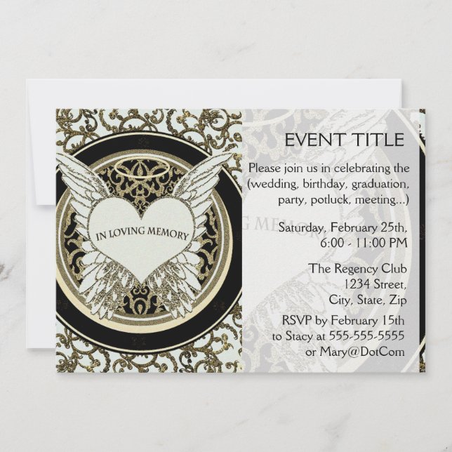 In Loving Memory Invitation (Front)