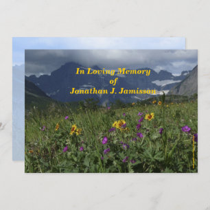 In Loving Memory Invitation, Mountain Wildflowers Invitation