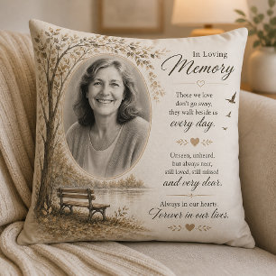 In Loving Memory Keepsake Design Throw Pillow
