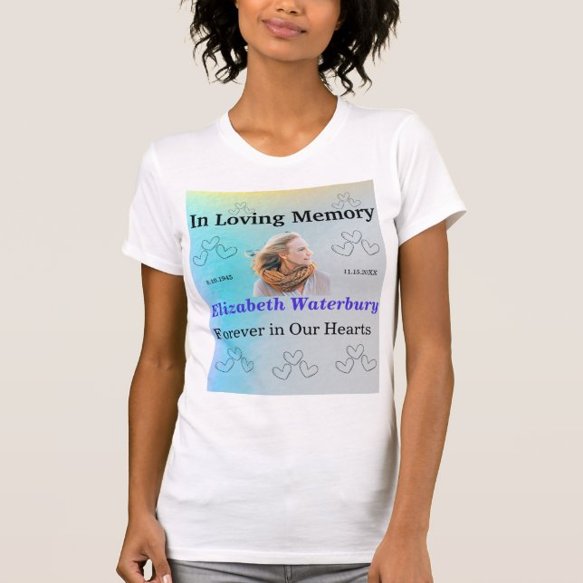 In Loving Memory Keepsake Funeral Memorial  T-Shirt (Front)