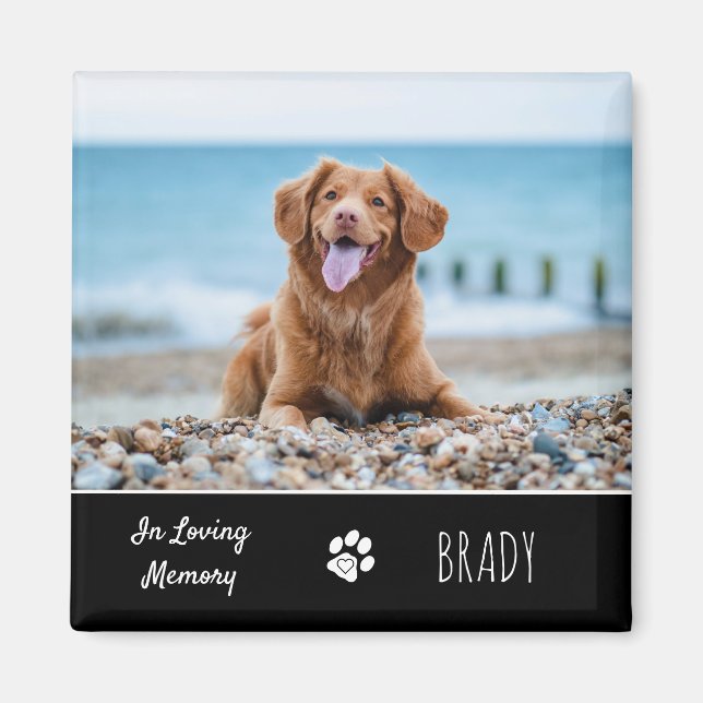 In Loving Memory Keepsake Pet Dog Memorial Magnet (Front)