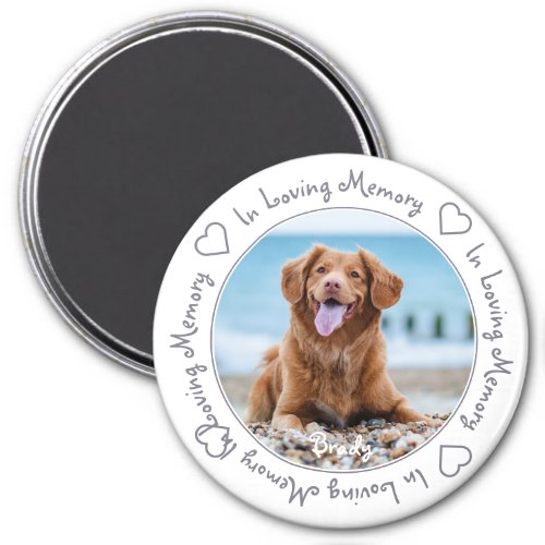 In Loving Memory Keepsake Pet Memorial Dog Magnet