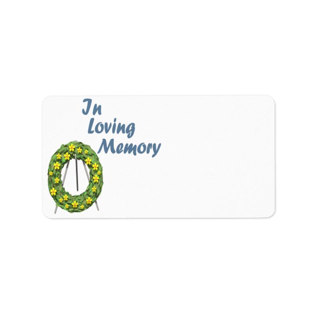 In Loving Memory Label (Front)