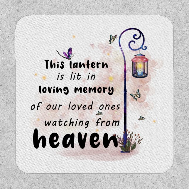 In Loving Memory Lantern Memorial Patch (Front)