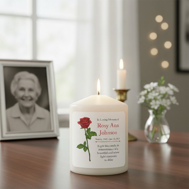 In Loving Memory “Light This Candle" Square Sticker (Creator Uploaded)