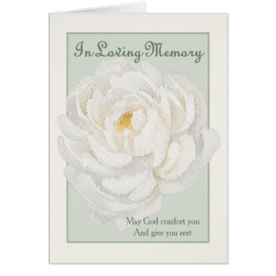 In Loving Memory Mass Offering Sympathy - Peony Cards