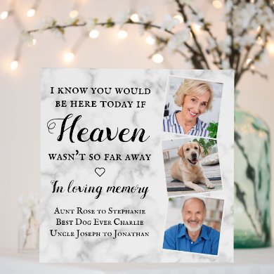 In Loving Memory Memorial 3 Photo Wedding  Foam Board