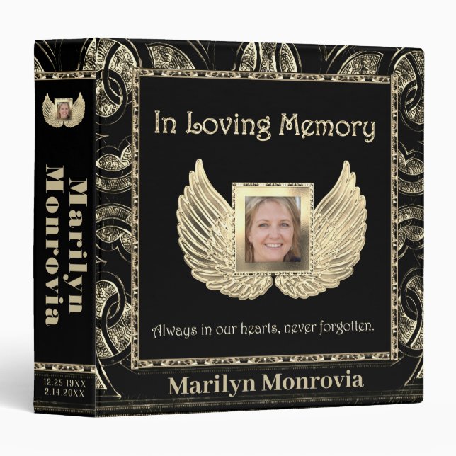 In Loving Memory Memorial 3 Ring Binder (Front/Spine)
