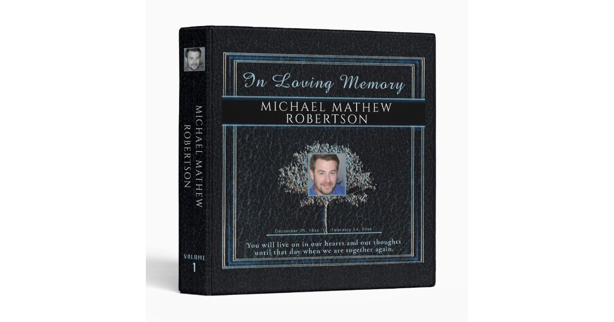 In Loving Memory Memorial 3 Ring Binder | Zazzle